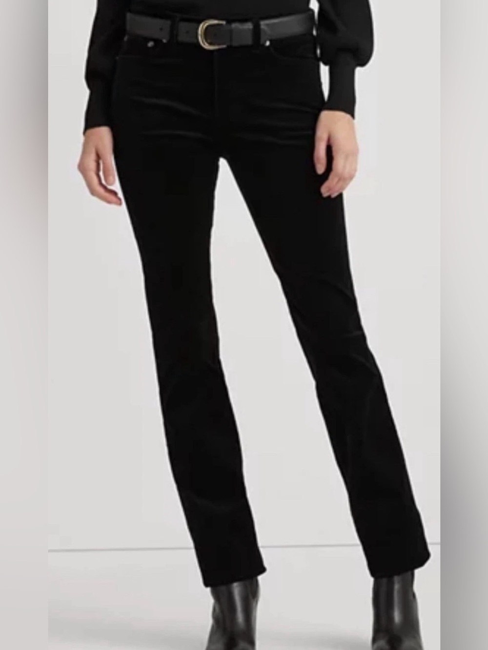 Lauren Ralph Lauren Women Mid Rise Straight Leg Corduroy Pants Stretch Sz 29 NWT